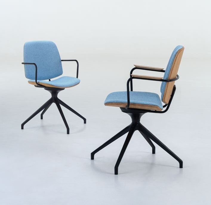 NUNC Svib office chairs, pair in blue fabric