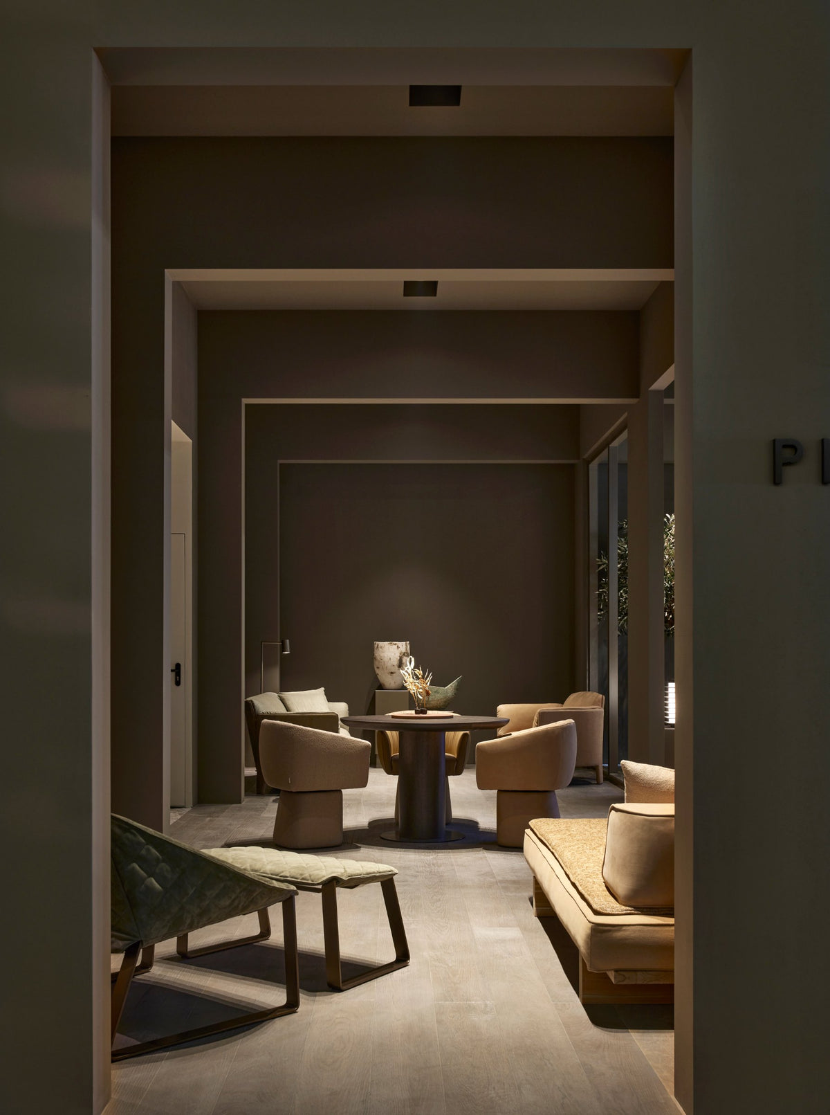 Piet Boon Cara Swivel Dining Chair in situ, Milan Design Week