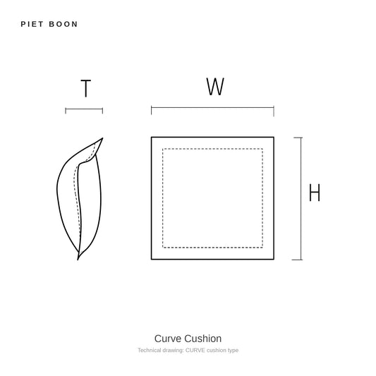 Piet Boon Curve Cushion, technical drawing