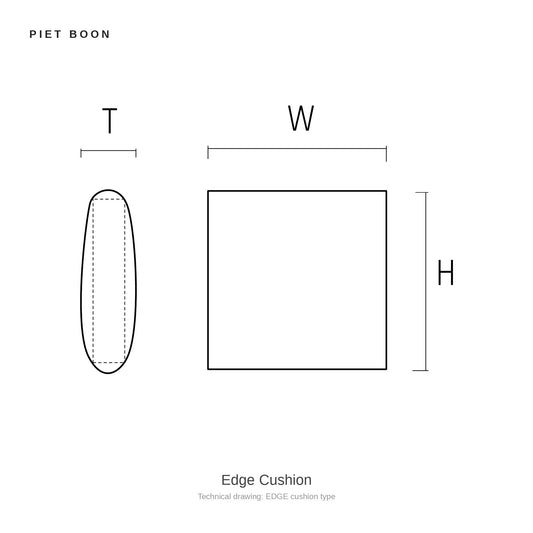 Piet Boon Edge Cushion, technical drawing