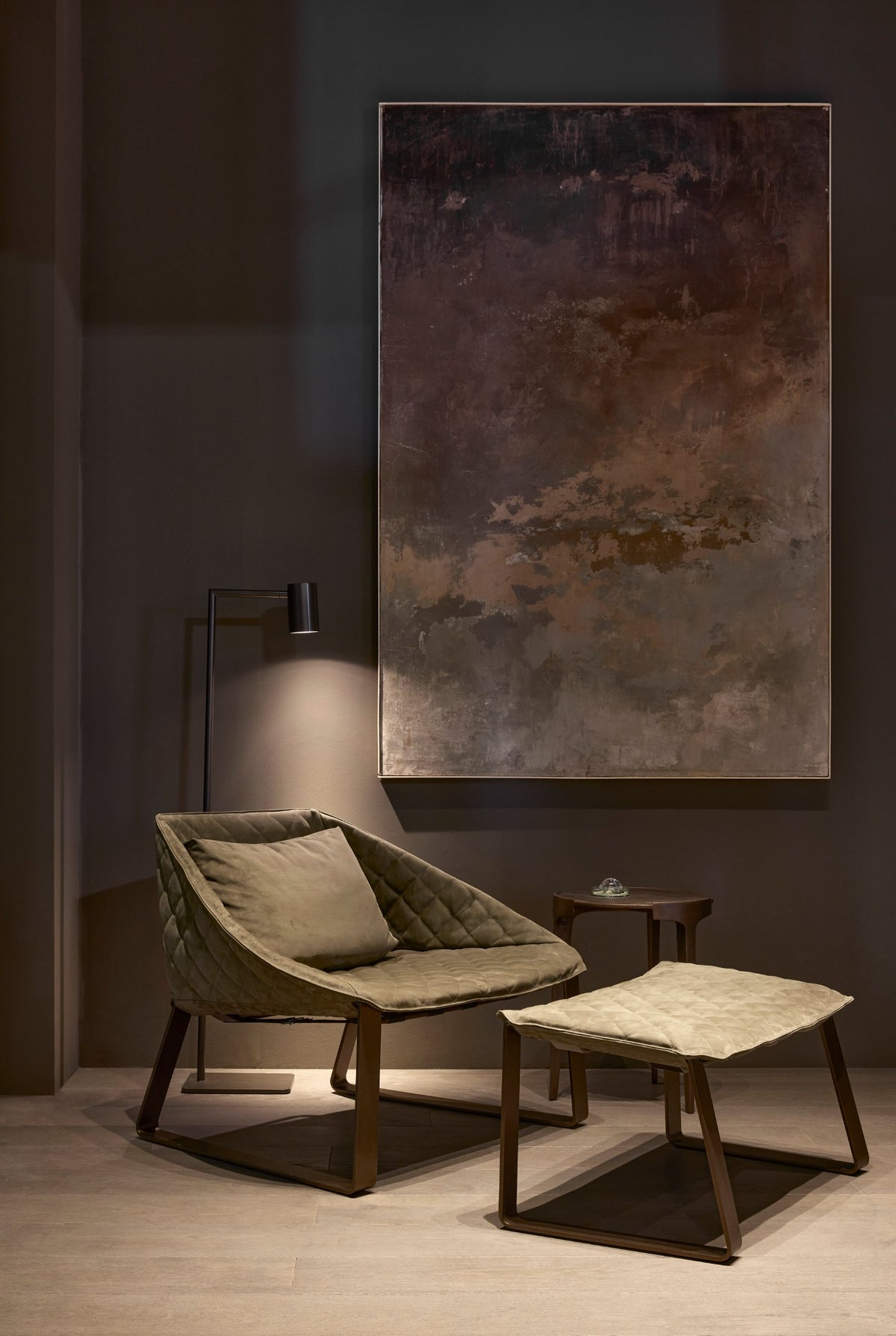 Piet Boon Kekke Ottoman in situ, Milan Design Week
