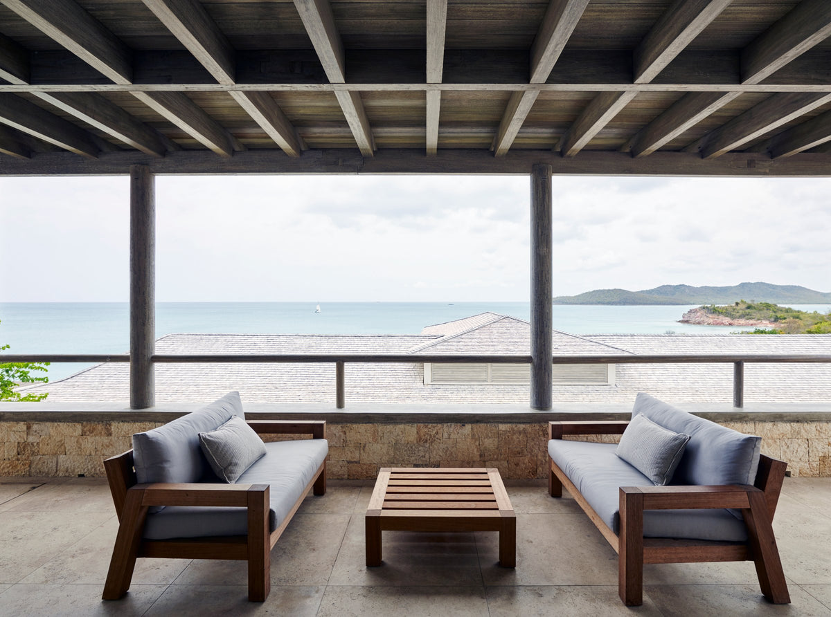 Piet Boon Lars Couch in situ, Beach Residence Antigua