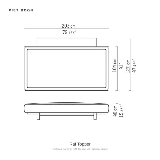 Piet Boon Raf Topper, technical drawing