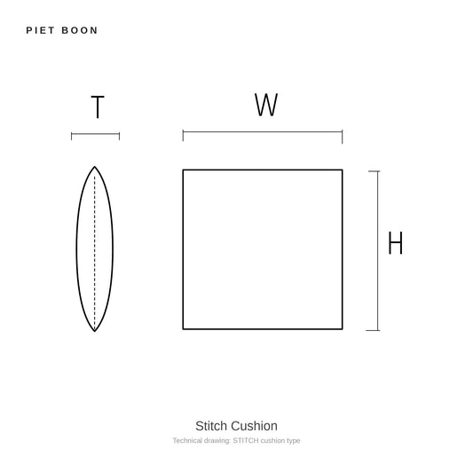 Piet Boon Stitch Cushion, technical drawing