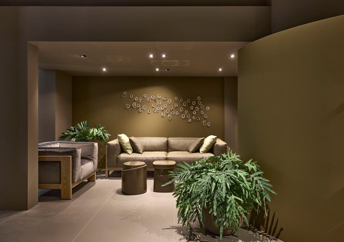 Piet Boon Tomi Outdoor Sofa in situ, Milan Design Week