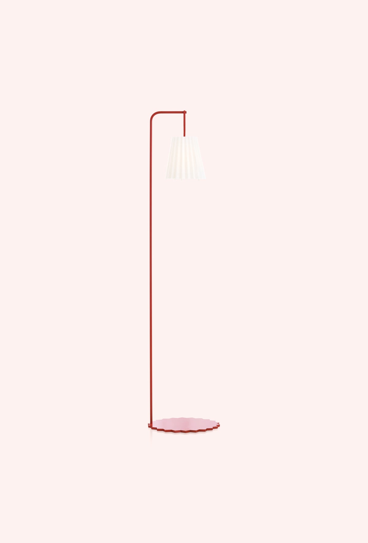 Diabla Plisy lamp base in red