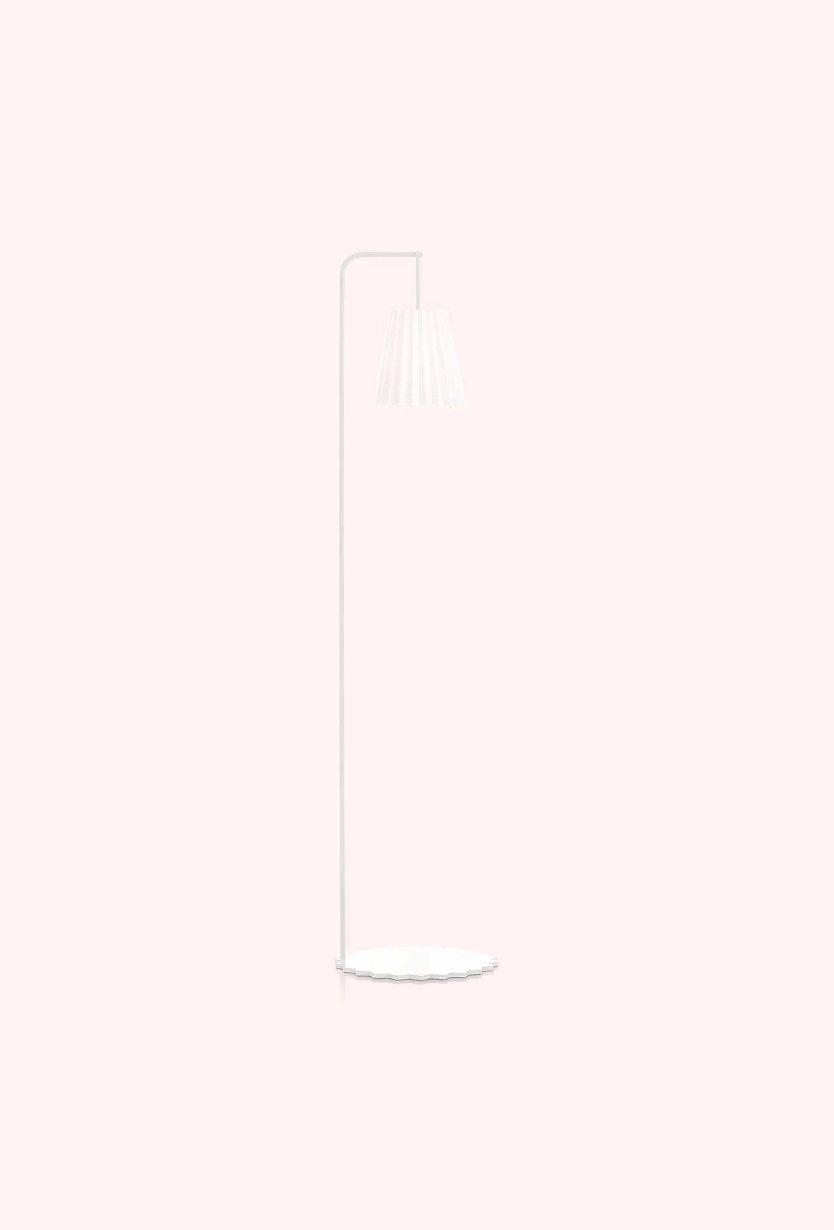 Diabla Plisy lamp base in white with Plisy portable lamp
