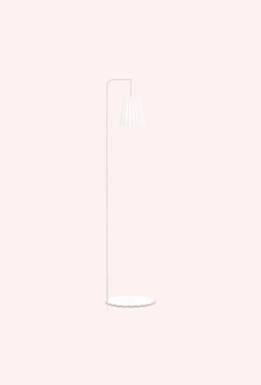 Diabla Plisy lamp base in white with Plisy portable lamp