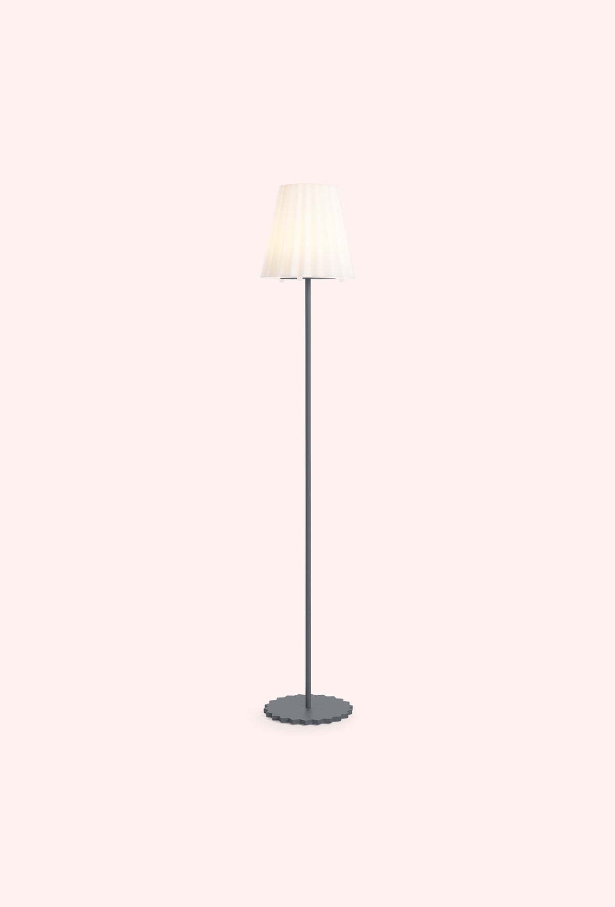 Diabla Plisy Up floor lamp in anthracite