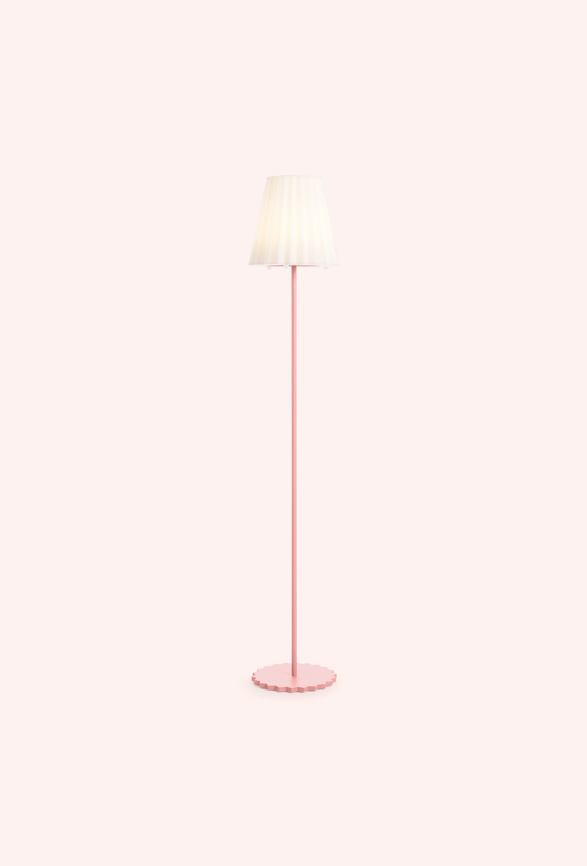 Diabla Plisy Up floor lamp in pink
