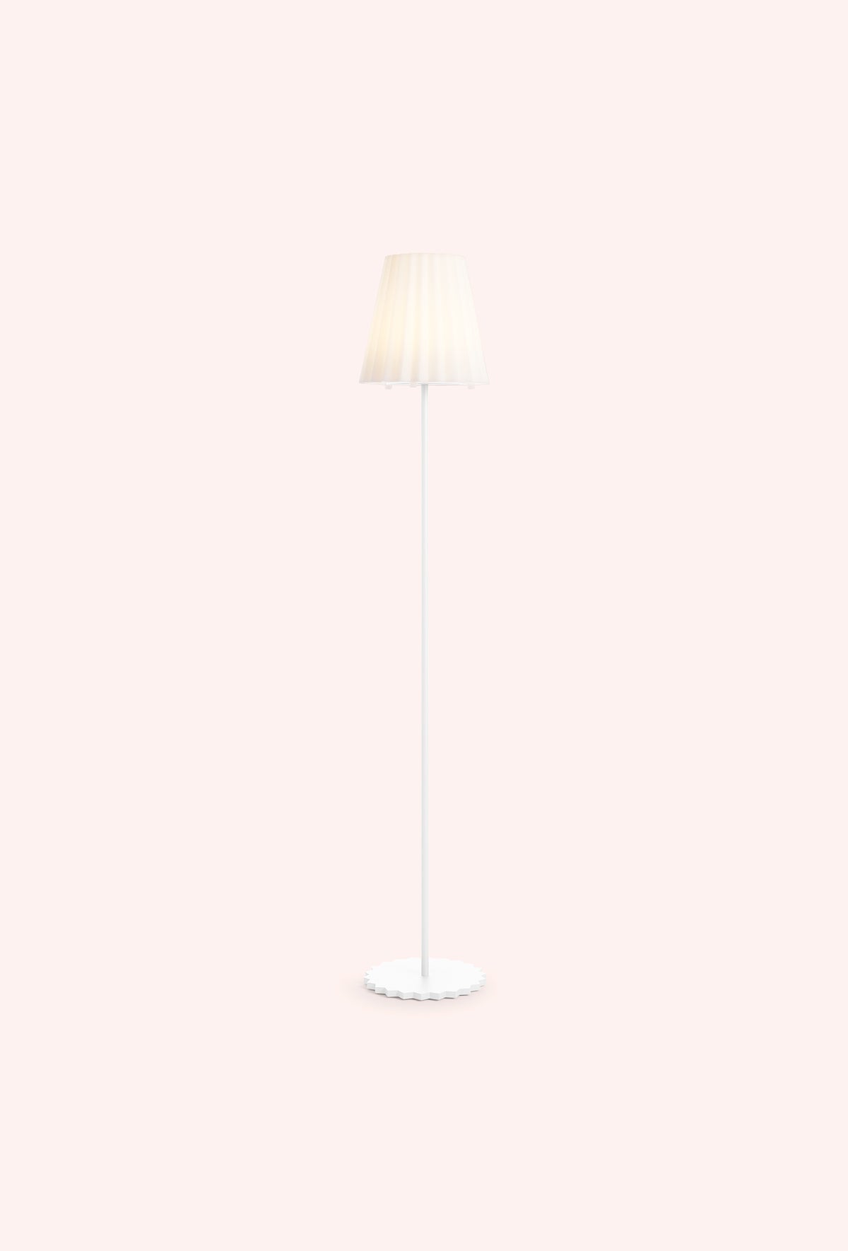 Diabla Plisy Up floor lamp in white