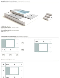 Poolins external modules for RECTA Small: layout and dimensions