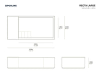 Poolins RECTA Large technical drawing, 4,50 x 2,20 x 1,00 m