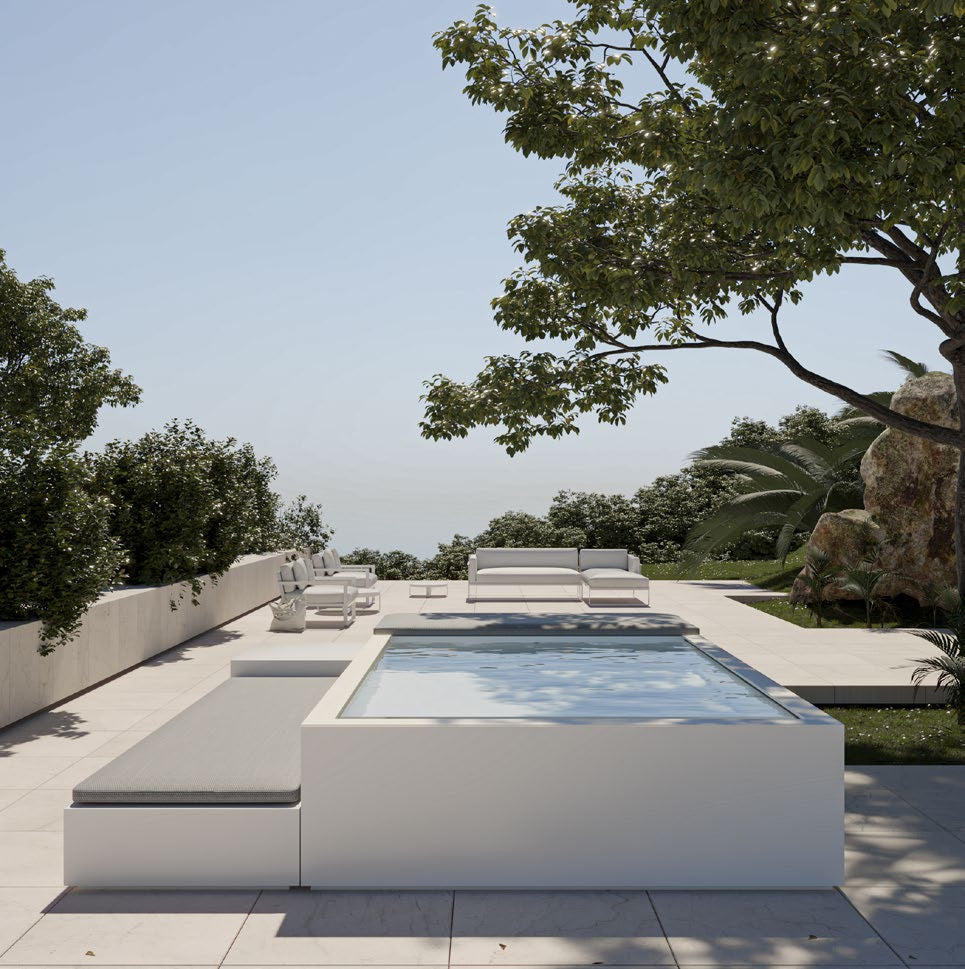 Poolins RECTA with lounger module