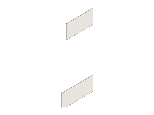 Punt Stockholm Executive Desk Back Trim Panel, technical drawing