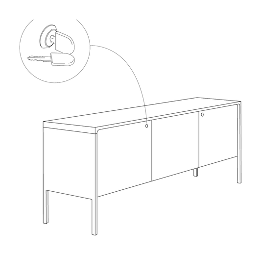 Punt Cabinet Lock