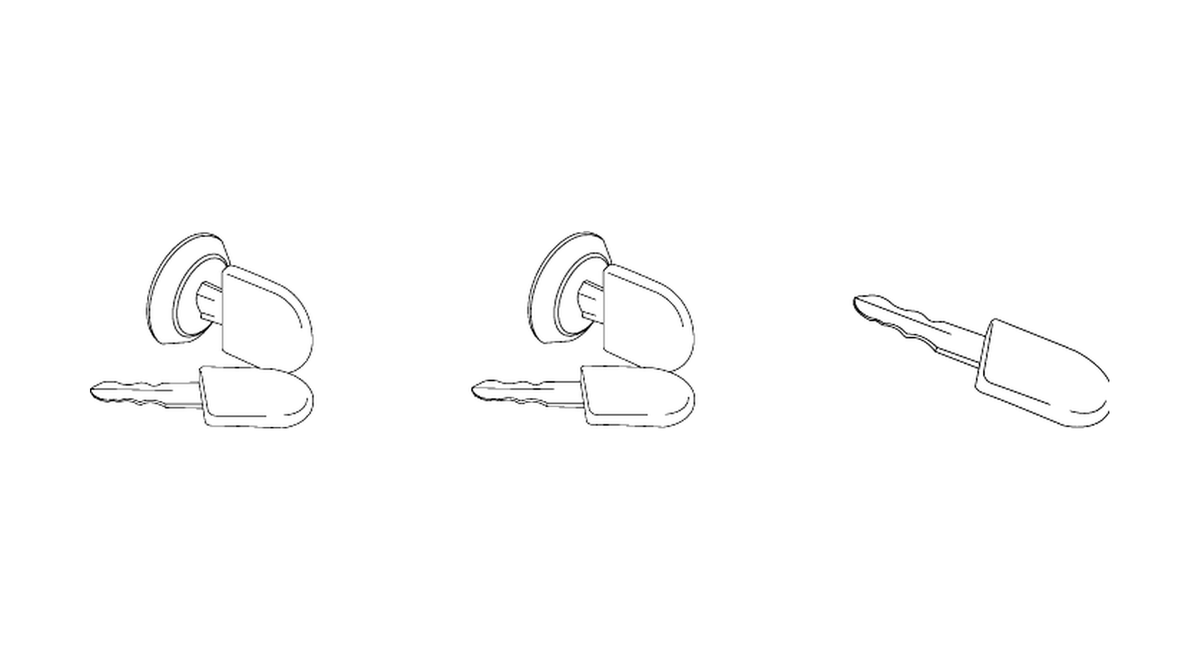 Punt Cabinet Lock, technical drawing