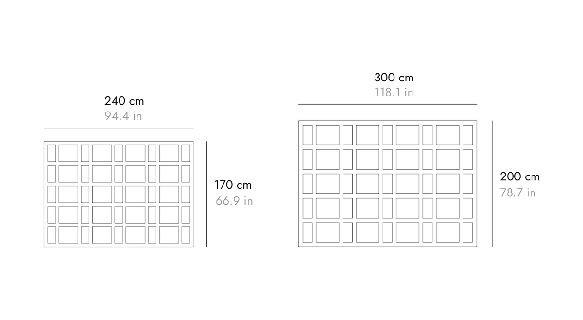Punt Chicago Rug, technical drawing