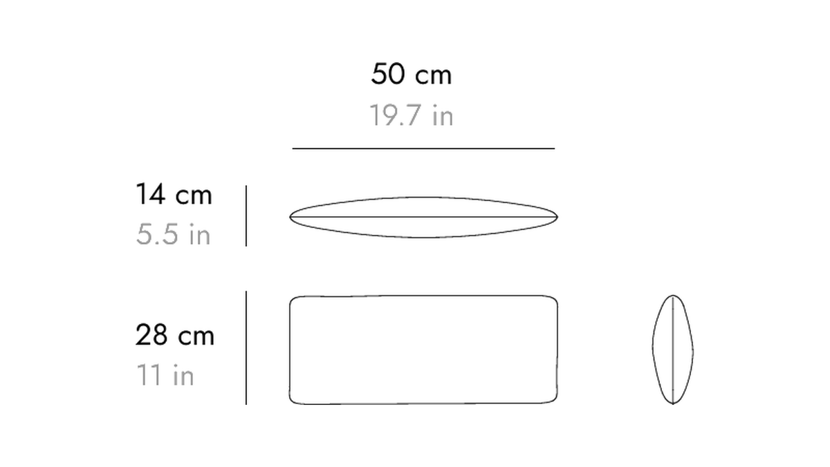 Punt Corte Seat Cushion, technical drawing