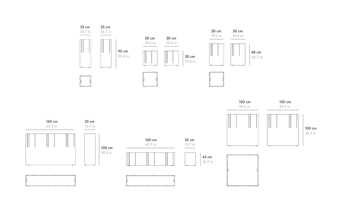 Punt Coverage Planter, technical drawing