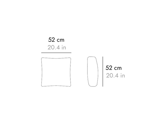 Punt Amor Cortese Cushion, technical drawing