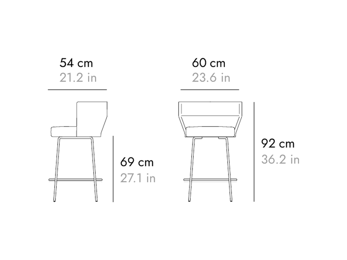 Punt Sena Stool, technical drawing