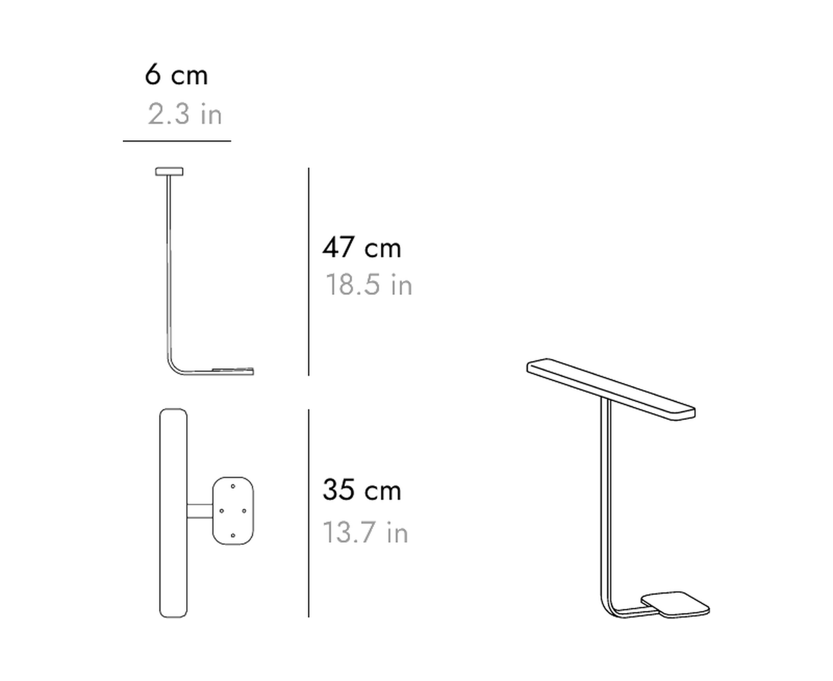 Punt Gin Armrest, technical drawing