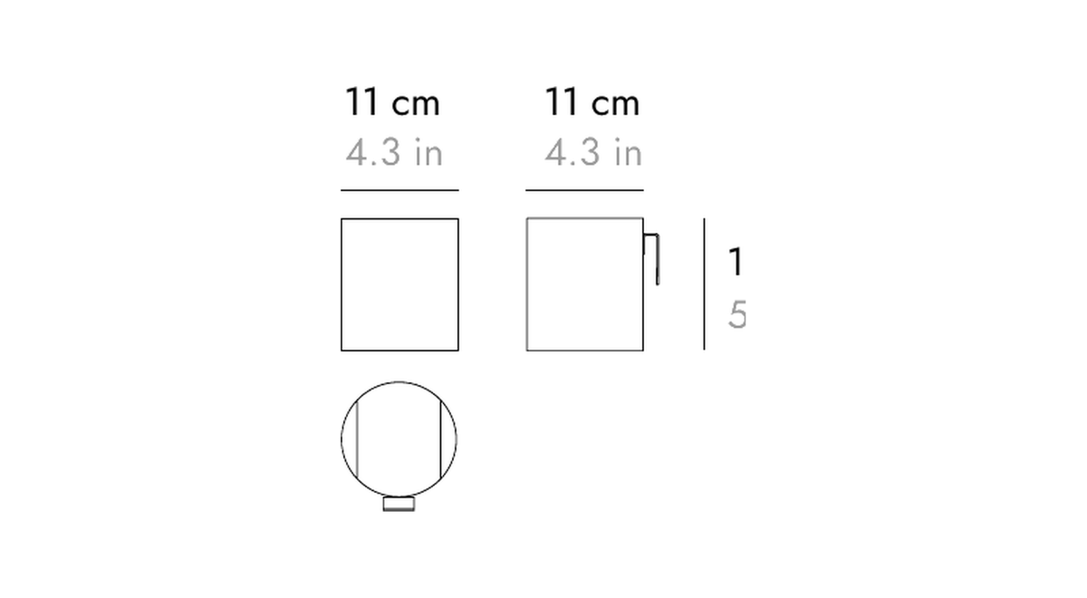 Punt Literatura Garden Cachepot, technical drawing