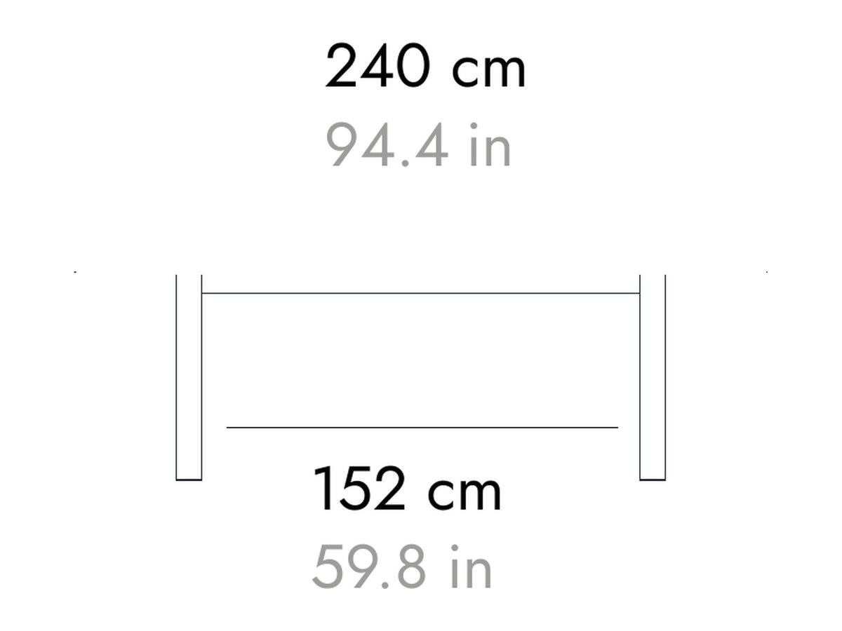 Punt Mitis Dining Table, technical drawing