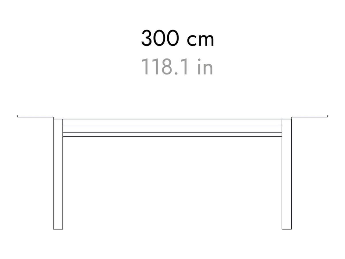 Punt Mitis High Table, technical drawing