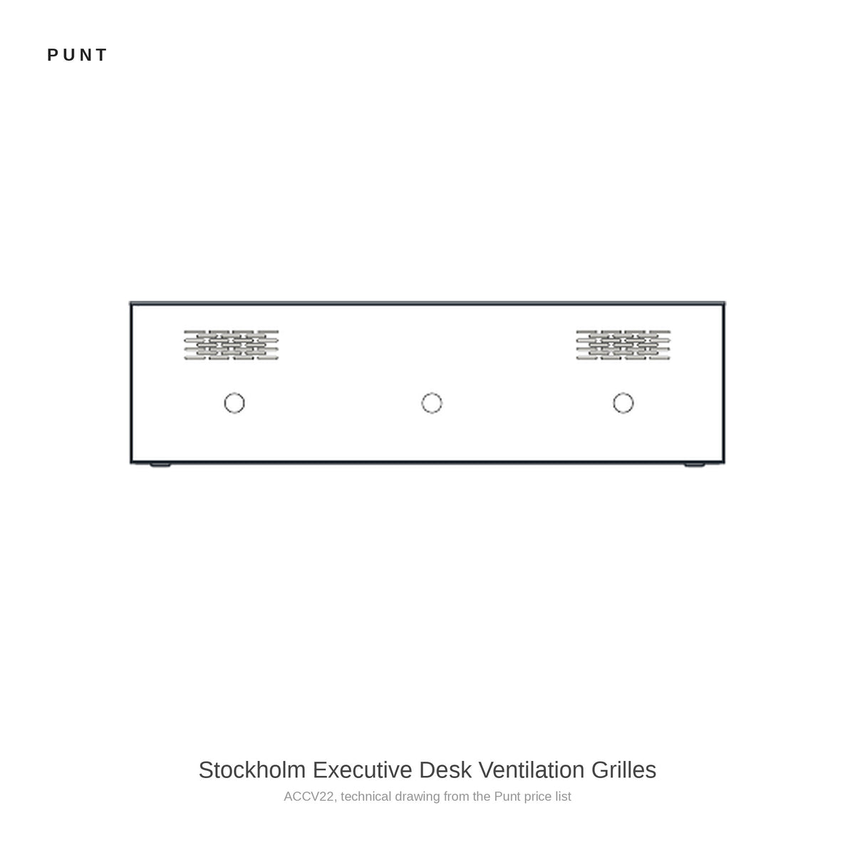 Punt Stockholm Executive Desk Ventilation Grilles