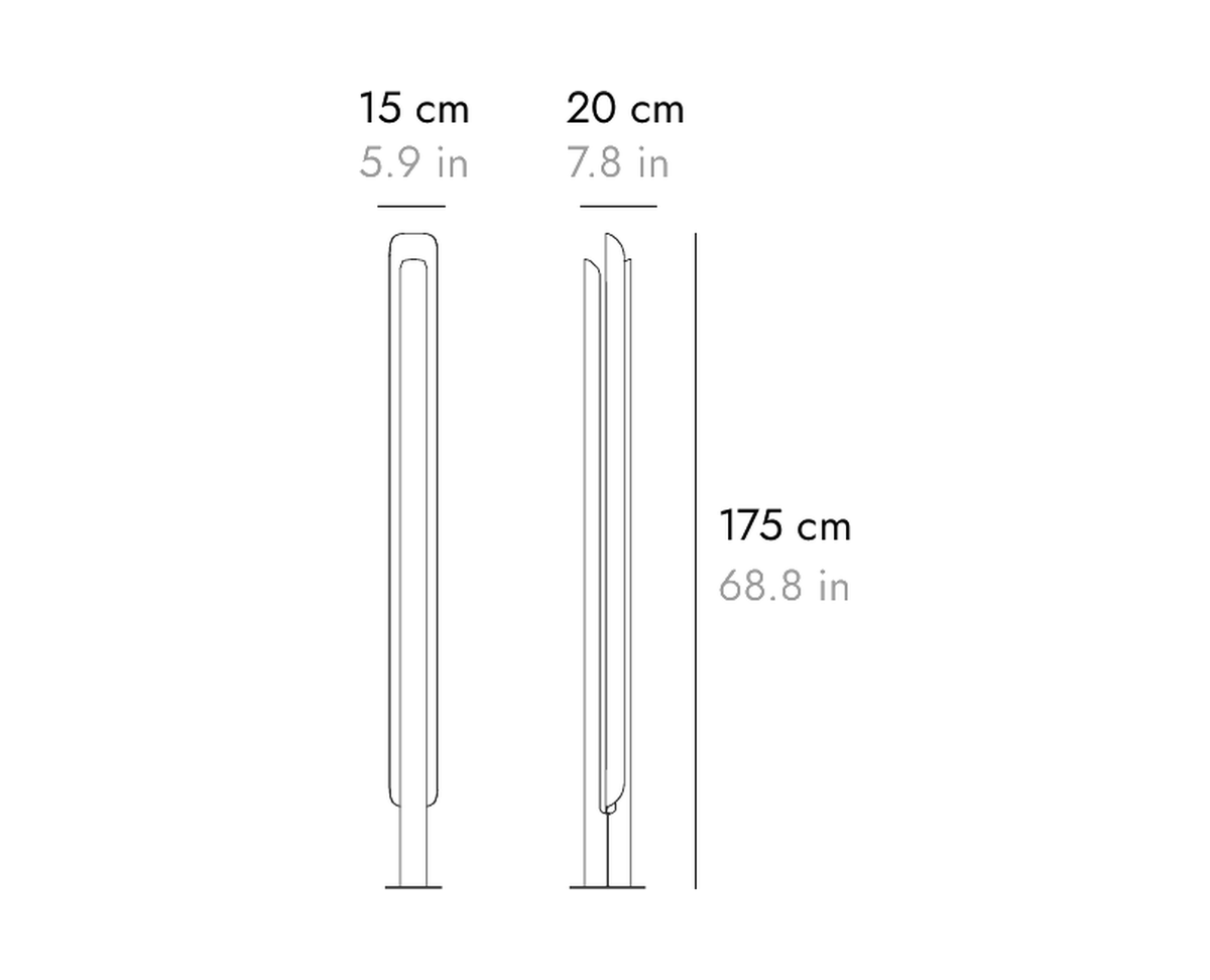 Punt Stockholm Floor Lamp, technical drawing