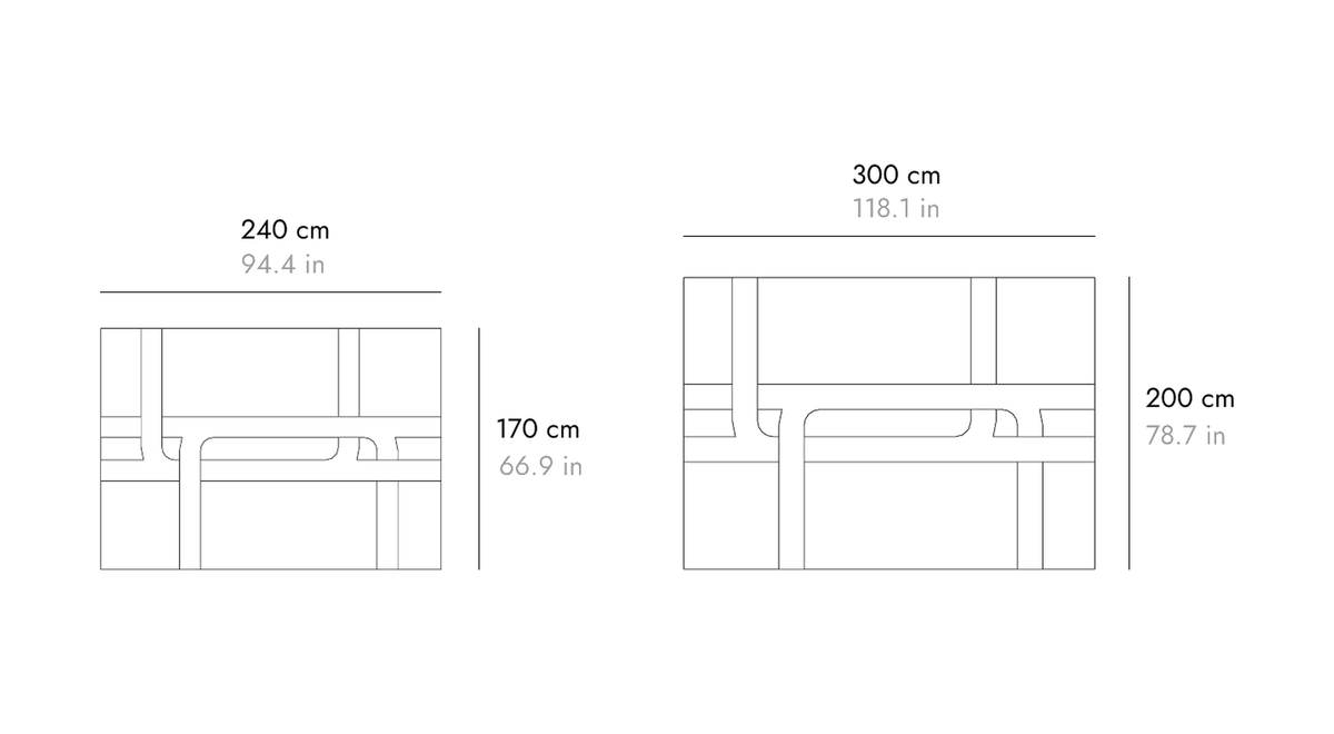 Punt Stockholm Rug, technical drawing