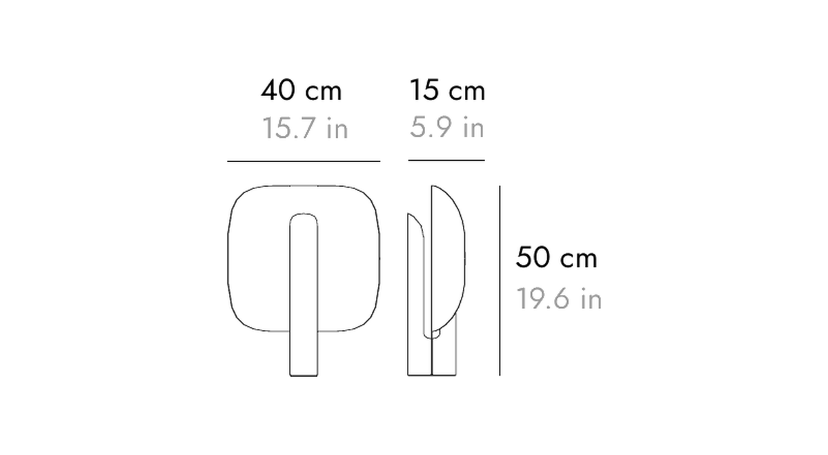 Punt Stockholm Table Lamp, technical drawing