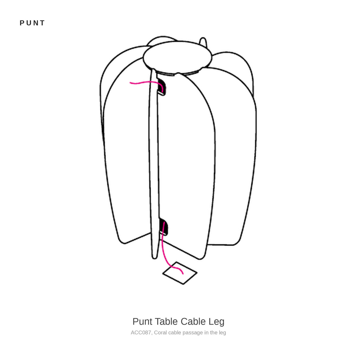Punt Table Cable Leg, ACC087