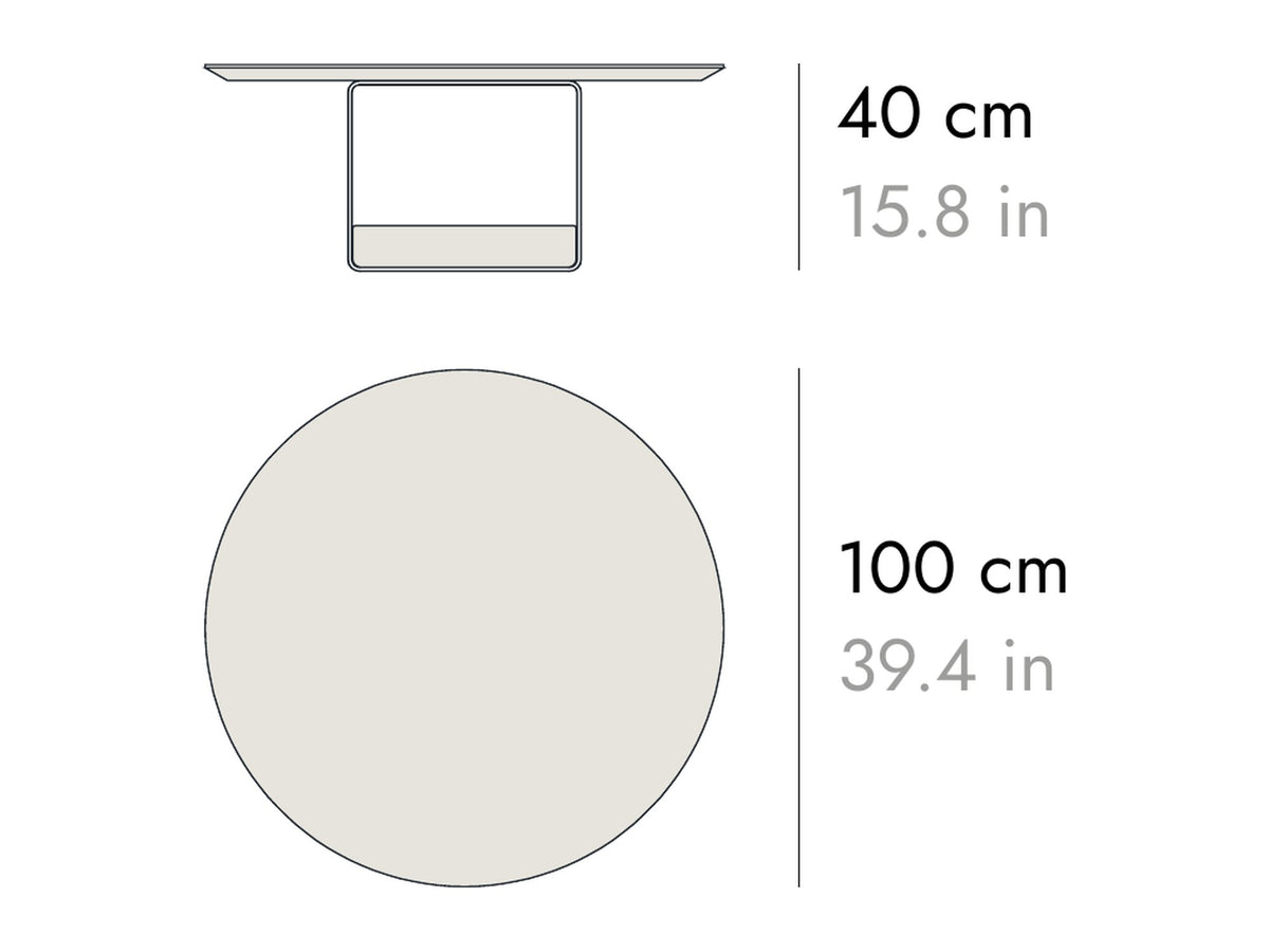 Punt Vacía Coffee Table, technical drawing
