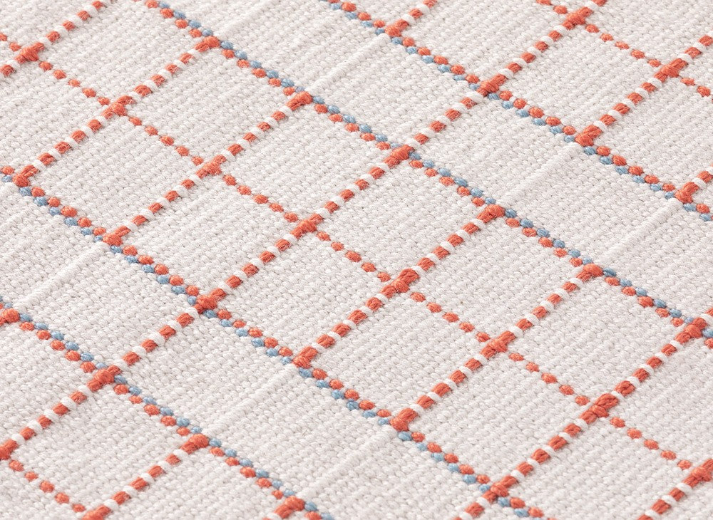 GAN Reti Rug, Terracotta-Blue