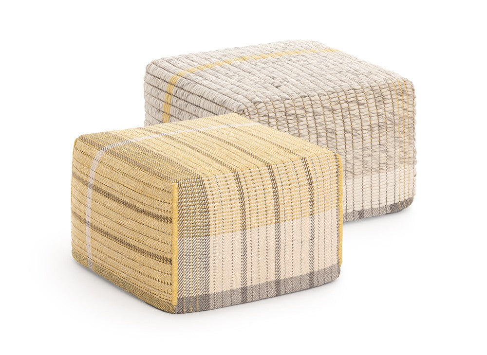GAN Reversible Pouf, Yellow