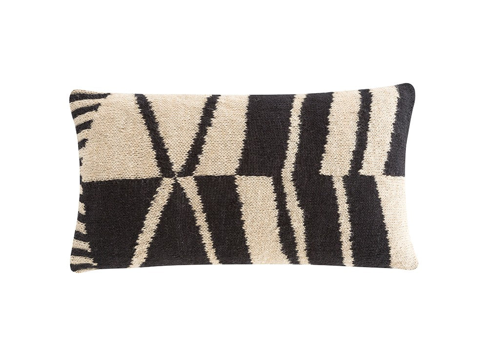 GAN Rustic Chic Cushion, Black & White