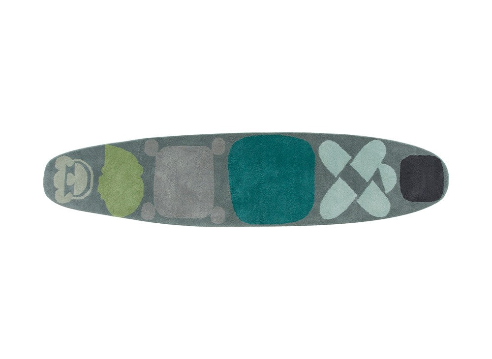 GAN Surf Race Rug, Índico Blue