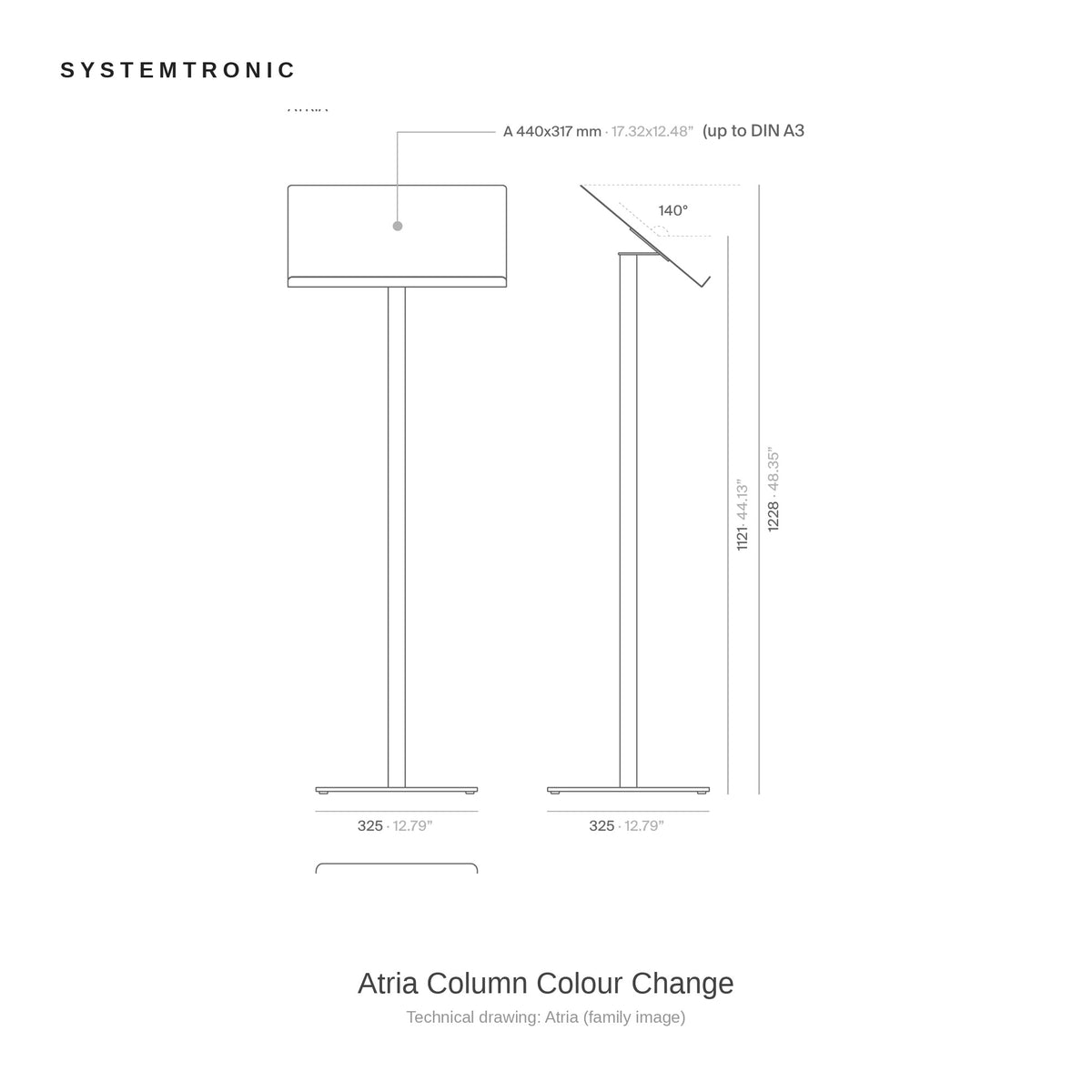 Systemtronic Atria Column Colour Change, family image