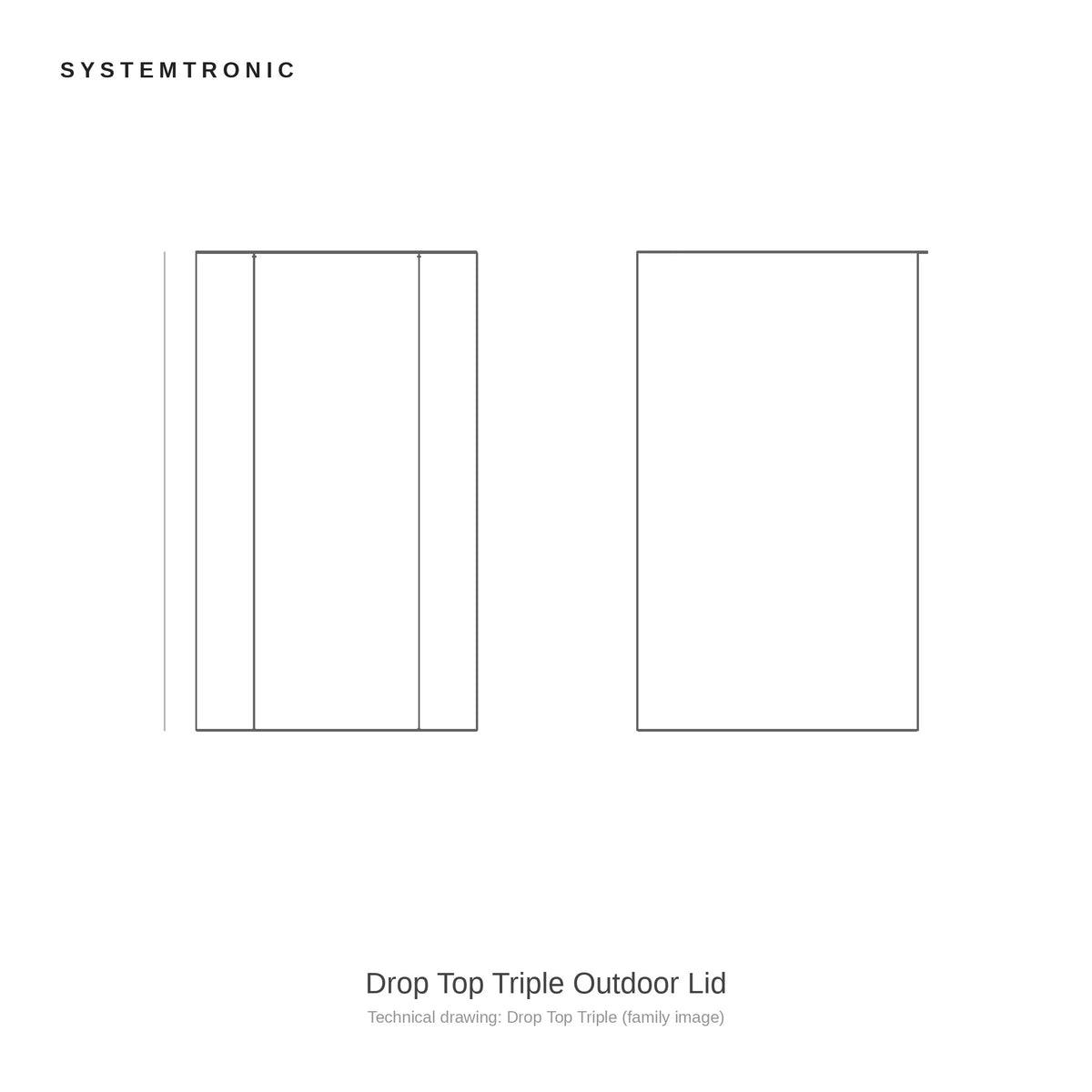 Systemtronic Drop Top Triple Outdoor Lid, family image