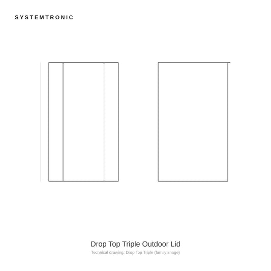 Systemtronic Drop Top Triple Outdoor Lid, family image