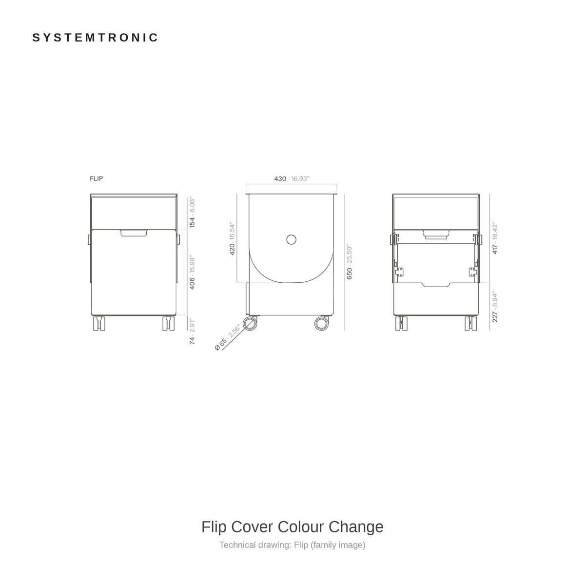 Systemtronic Flip Cover Colour Change, family image