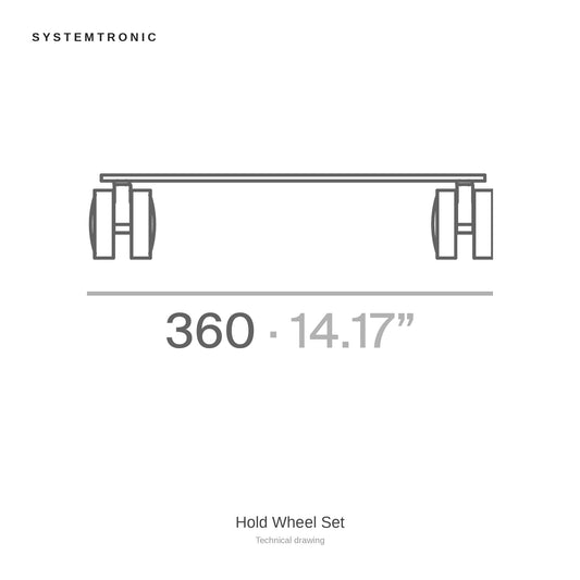 Systemtronic Hold Wheel Set, technical drawing