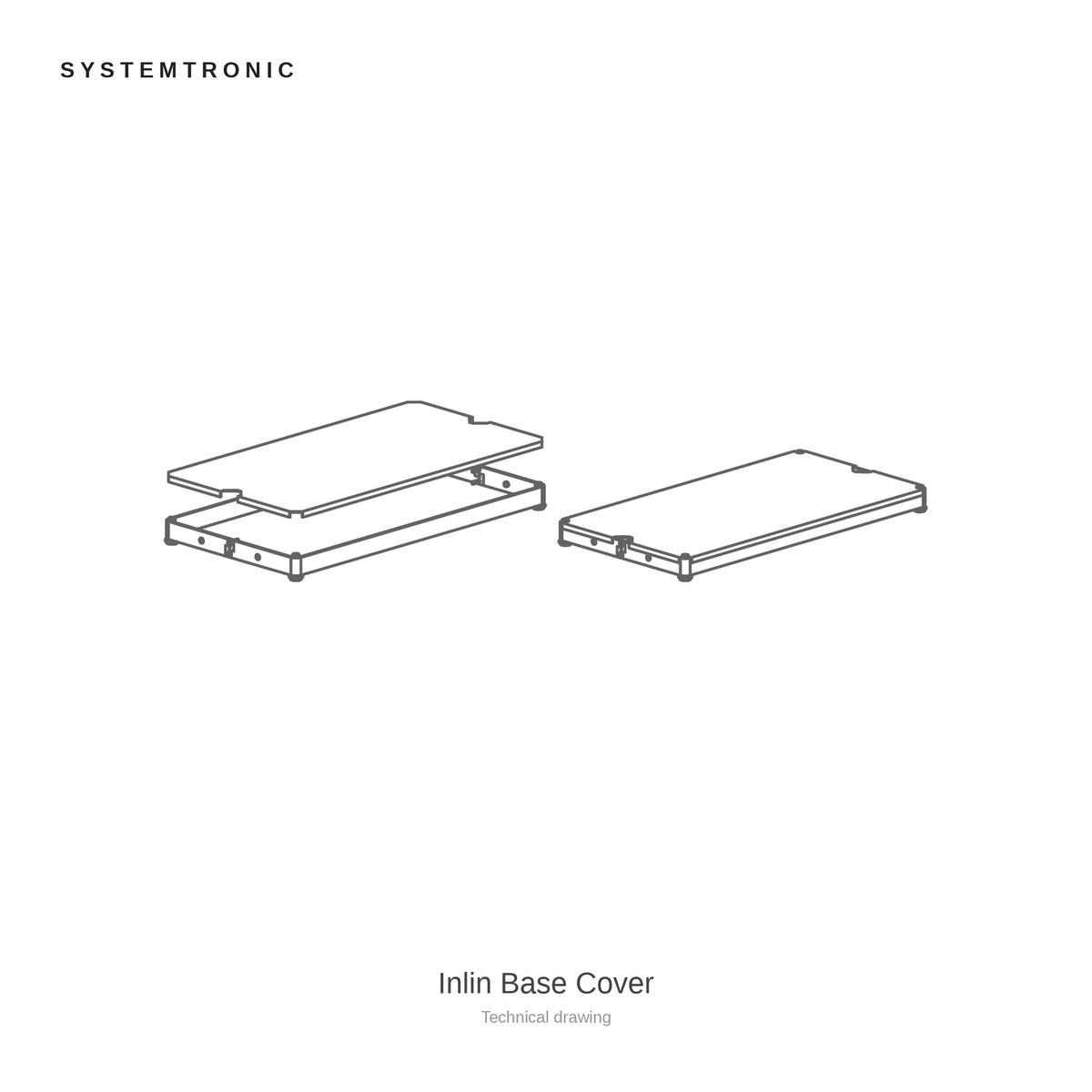 Systemtronic Inlin Base Cover, technical drawing