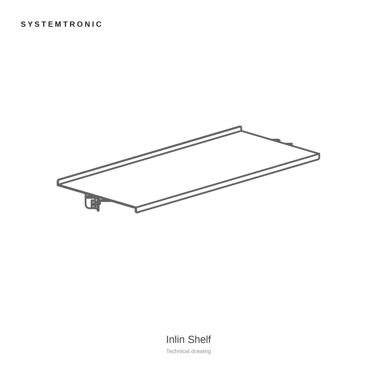 Systemtronic Inlin Shelf, technical drawing