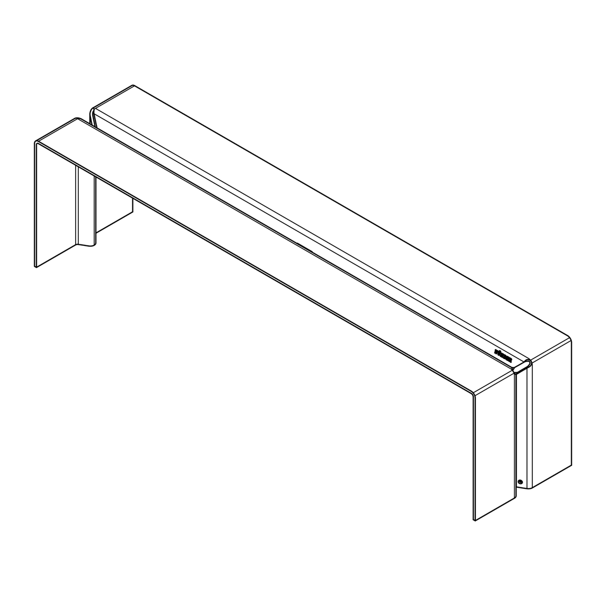 Wünder The Bench, technical drawing