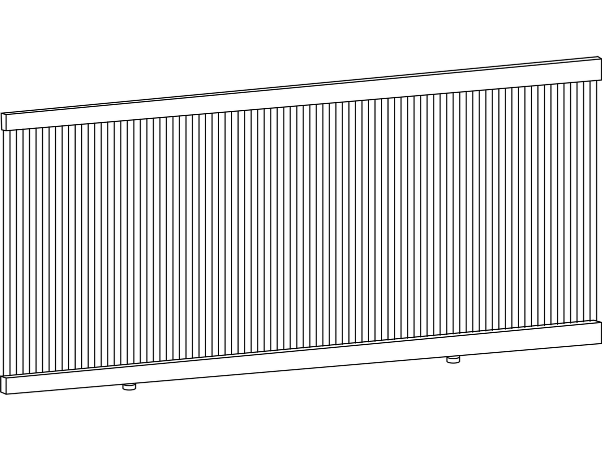 Punt Stockholm Bookshelf Sliding Panel, technical drawing