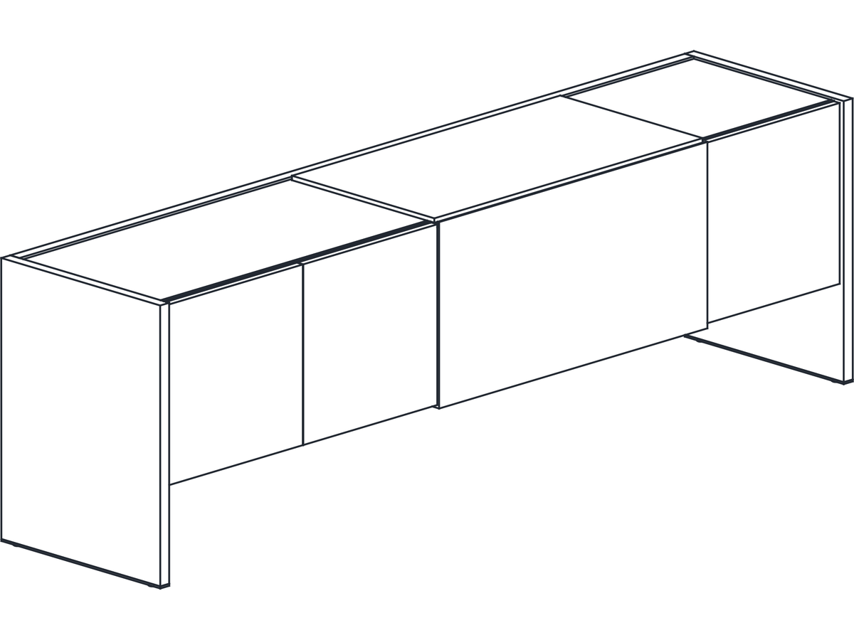 Punt Toscana Lucca Sideboard, technical drawing